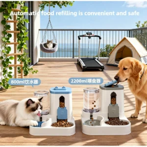 Dog & Cat Automatic Feeder & Water Bowl